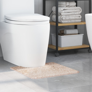 vidaXL Badmat U-vormig anti-slip 50x50 cm polypropeen crèmekleurig