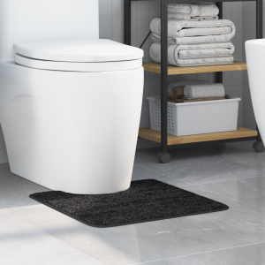 vidaXL Badmat U-vormig anti-slip 50x50 cm polypropeen donkergrijs
