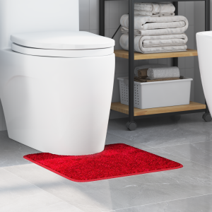 vidaXL Badmat U-vormig anti-slip 50x50 cm polypropeen rood