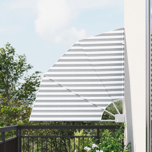 vidaXL Balkon Privacy Scherm Antraciet en wit 115 x 115 cm Stof