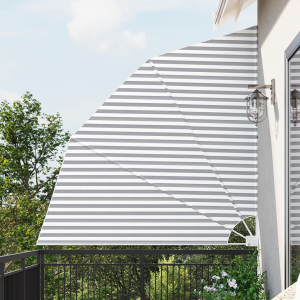 vidaXL Balkon Privacy Scherm Antraciet en wit 210 x 210 cm Stof