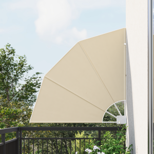 vidaXL Balkon Privacy Scherm Beige 115 x 115 cm Stof