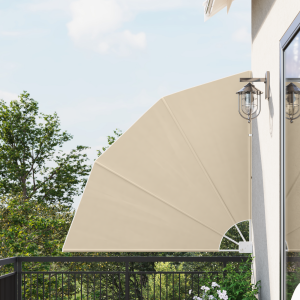 vidaXL Balkon Privacy Scherm Beige 140 x 140 cm Stof
