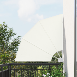 vidaXL Balkon Privacy Scherm Crème 115 x 115 cm Stof