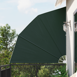 vidaXL Balkon Privacy Scherm Donkergroen 210 x 210 cm Stof