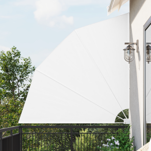 vidaXL Balkon Privacy Scherm Wit 210 x 210 cm Stof