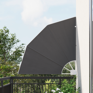 vidaXL Balkon Privacy Scherm Zwart 115 x 115 cm Stof