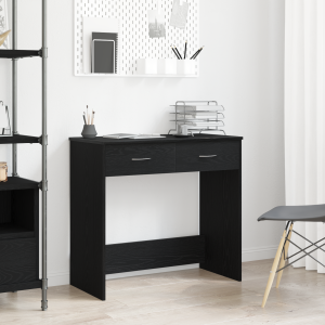 vidaXL Bureau Zwart Eiken 80x40x75 cm Geengineerd Hout