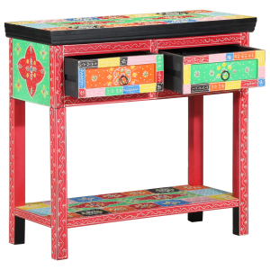 vidaXL Console Tafel met Lades - Kleurrijk Hout