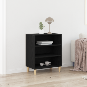 vidaXL Dressoir Zwart Eiken 57x35x70 cm Kunststof Hout