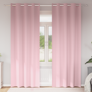vidaXL Gordijnen met gordijnen 2 pcs Babyroze 245 x 140 cm Polyester