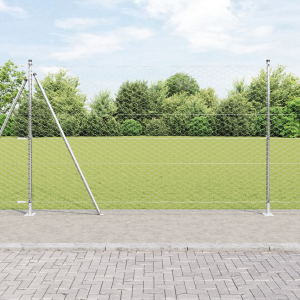 vidaXL Hexagon Tuinafscheiding 1.5x10 m Gegalvaniseerd Staal