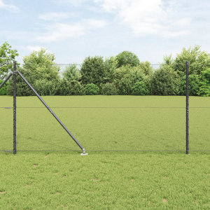 vidaXL Hexagon Tuinafscheiding Grijs 1.4x25 m Staal