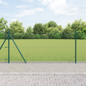 vidaXL Hexagon Tuinafscheiding Groen 1x10 m Staal