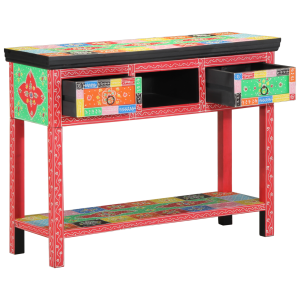 vidaXL Kleurrijke Console Tafel 100x30x75 cm van Massief Mangohout