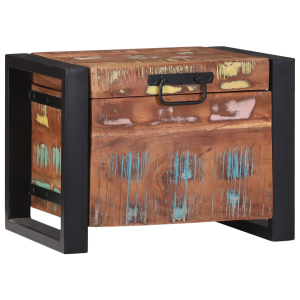 vidaXL Opbergkisten 40x30x30cm van Massief Teruggewonnen Hout en Metaal