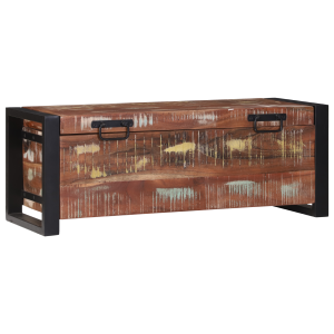 vidaXL Opbergkisten 80x30x30cm van Massief Gerecycled Hout en Metaal