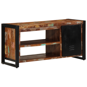 vidaXL Schoenenbank Multikleur 100x40x50 cm Massief Hout Gerecycled