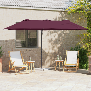 vidaXL Tuin Cantilever Parasol Bordeauxrood Large Poedergecoat staal