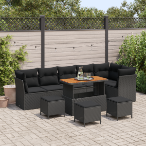 vidaXL Tuinbank 4-zits modulair met kussens