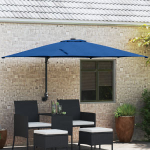 vidaXL Tuinparasol Azurblauw 248.5 x 247.5 x 160 cm Stof