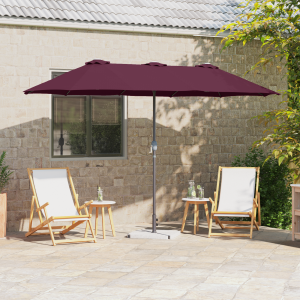 vidaXL Tuinparasol Bordeauxrood 380 x 196 x 235 cm Poedergecoat staal