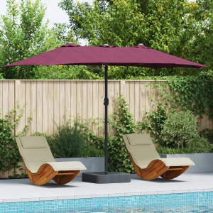 vidaXL Tuinparasol Bordeauxrood 385 x 209 x 244 cm Stof