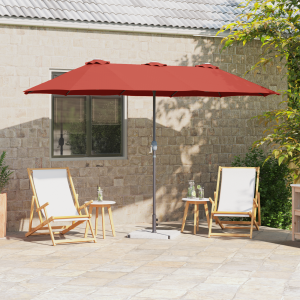 vidaXL Tuinparasol Terracotta 380 x 196 x 235 cm Poedergecoat staal