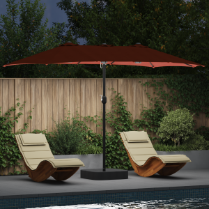 vidaXL Tuinparasol Terracotta 385 x 209 x 244 cm Stof