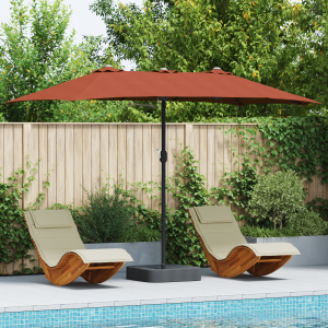 vidaXL Tuinparasol Terracotta 385 x 209 x 244 cm Stof