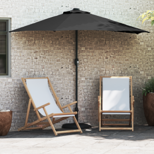 vidaXL Tuinparasol Zwart 294 x 150 x 224 cm Stof
