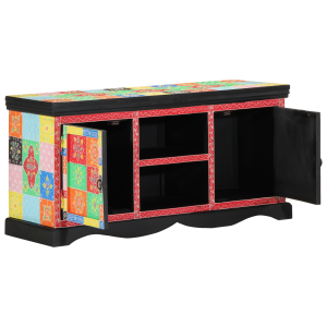 vidaXL TV-kast - Kleurrijk, 100x35x50 cm, Van massief mango hout