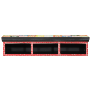 vidaXL Tv-meubel wandgemonteerd 100x30x22cm bewerkt hout meerkleurig