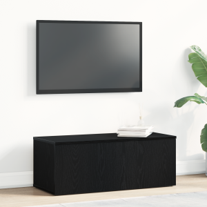 vidaXL TV-meubel Zwart Eiken 80x34x30 cm Gefabriceerd Hout