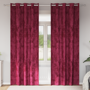 vidaXL Velours Gordijnen 2 stuks met Oogjes Bordeauxrood 225x140 cm