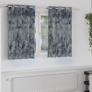 vidaXL Velours Gordijnen 2 stuks met Oogjes Zilver Grijs 140x140 cm