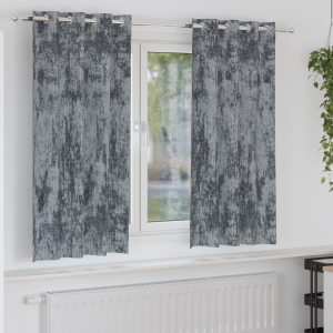 vidaXL Velours Gordijnen 2 stuks met Ringen Zilvergrijs 140x175 cm