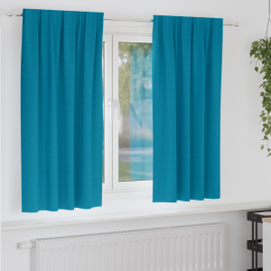 vidaXL Verduisterende gordijnen 2 pcs Turquoise 175 x 140 cm Polyester