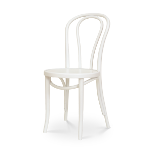 Vienna Thonet No. 18 houten bistrostoel wit