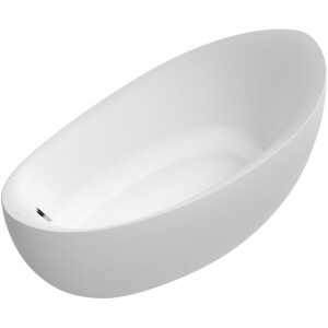 Villeroy & Boch Aveo new generation kunststof bad quaryl ovaal 190x95x44.3cm - incl. voorgemonteerde afvoer en overloop mat wit ubq194ave9w1v-rw