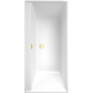 Villeroy & Boch Collaro kunststof inbouw duobad acryl rechthoekig 190x90x47cm - gold/wit alpine UBA199COR2JV01 uba199cor2jv-01