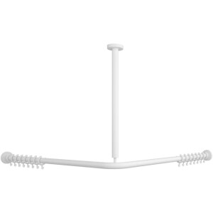 Villeroy & Boch Vicare glijstang voor d.gordijn in hoek 100x100cm - wit 92170668