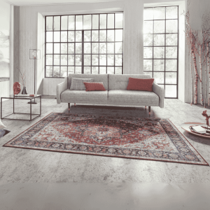 Vintage Vloerkleed Anthea - Rood Blauw 290x200cm - Polypropyleen - Dekbed-Discounter.nl