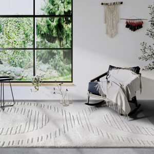 Vloerkleed Bartoux Crème Wit 160x235 Cm Hoogpolig Elle Decoration - Dekbed-Discounter.nl