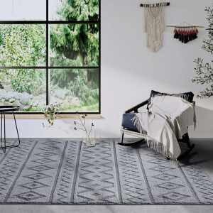 Vloerkleed Itinerance Lichtgrijs 200x280 Cm Hoogpolig Elle Decoration - Dekbed-Discounter.nl