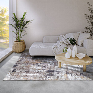 Vloerkleed Malard Antraciet Goud 160x230 Cm Laagpolig Elle Decoration - Dekbed-Discounter.nl