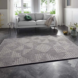 Vloerkleed Manipu Grijs 200x290 Cm Laagpolig Elle Decoration - Dekbed-Discounter.nl