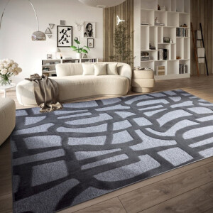 Vloerkleed Vintage Therese - Antraciet 290x200cm - Polypropyleen - Dekbed-Discounter.nl