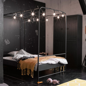 vtwonen Hemelbed 'Bunk' 120 x 200cm, kleur Zwart