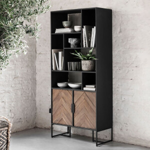 DTP Home Wandkast 'Criss Cross' Hout en staal, 185 x 80cm